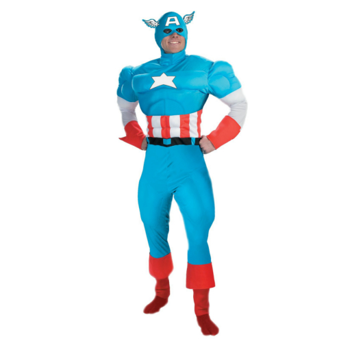 Captain America Deluxe Muscle Teen Costume 3 Captain America Deluxe Muscle Teen Costume