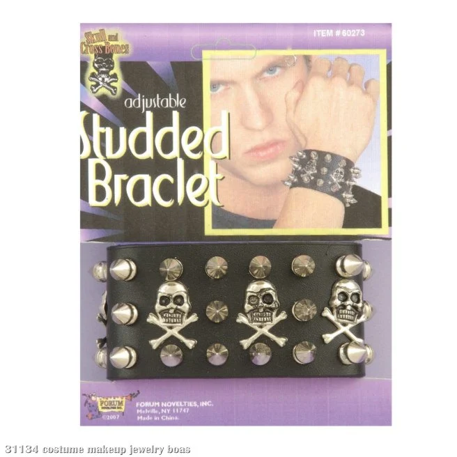 Studded Skull Bracelet 3 Studded Skull Bracelet