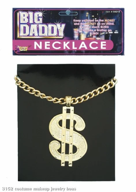 Necklace Dollar Sign Jumbo 3 Necklace Dollar Sign Jumbo