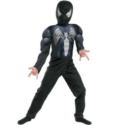 The Amazing Spider-Man Black-Suited Spider-Man Muscle Chest Child Costume