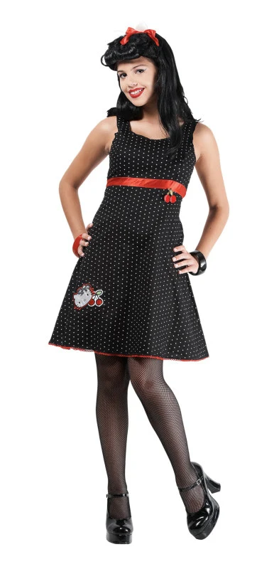 Hello Kitty Rockabilly Kitty Teen Costume 3 Hello Kitty Rockabilly Kitty Teen Costume