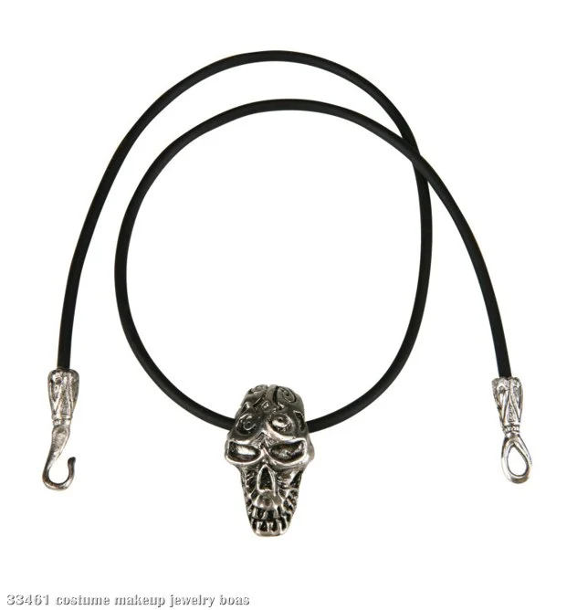 Corded Skull Necklace 3 Corded Skull Necklace