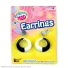 Mod Black And White Hoop Earrings -Mens Costumes Sales Store 33803