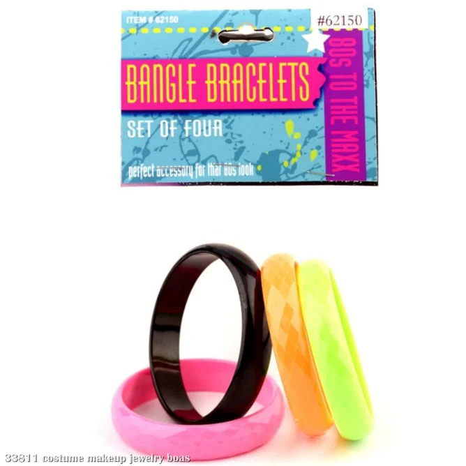 80's Bangle Bracelet Set (4 Piece) 3 80's Bangle Bracelet Set (4 Piece)