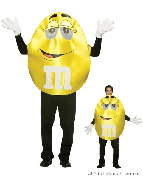 Adult M&M's Yellow Character Costume 3 Adult M&M's Yellow Character Costume