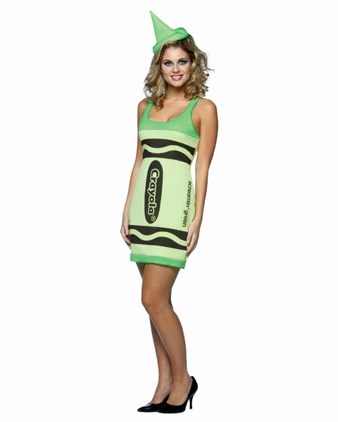 Screamin Green Crayola Crayon Womens Costume 3 Screamin Green Crayola Crayon Womens Costume