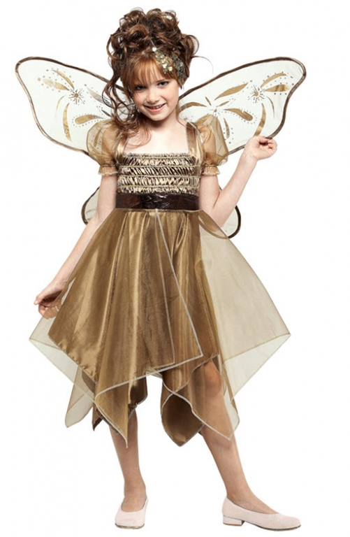 Metallic Copper Fairy Child Costume Small 3 Metallic Copper Fairy Child Costume Small