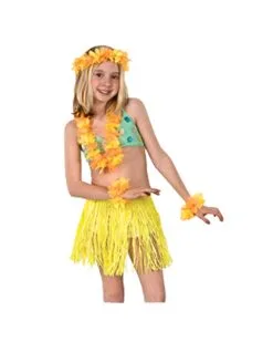 Yellow Mini Skirt Set Costume For Child