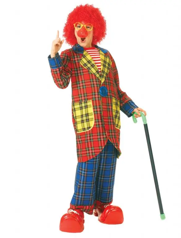 Plaid Pickles Clown Child Costume 3 Plaid Pickles Clown Child Costume
