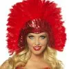Red Vegas Showgirl Headpiece Adult 1 Red Vegas Showgirl Headpiece Adult -Mens Costumes Sales Store 61416