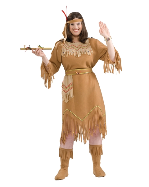 Adult Plus Size Indian Maiden Costume 3 Adult Plus Size Indian Maiden Costume
