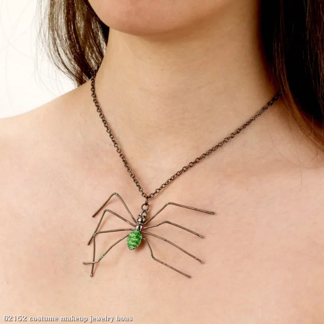 Spider Necklace (Green) 3 Spider Necklace (Green)