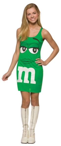 M&M Green Tank Dress Teen Costume 3 M&M Green Tank Dress Teen Costume