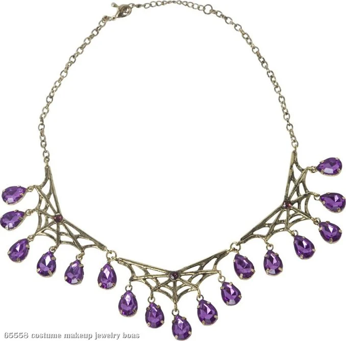 Gothic Spiderweb Necklace Adult 3 Gothic Spiderweb Necklace Adult