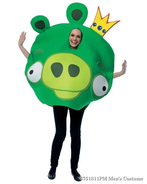 Unisex Adult Angry Birds King Pig Costume 3 Unisex Adult Angry Birds King Pig Costume