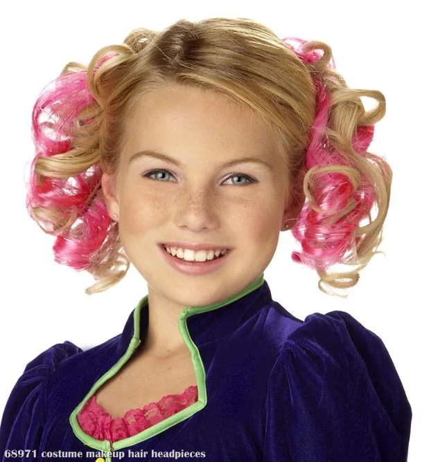 Pink Curly Hair Clips 3 Pink Curly Hair Clips