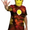 Iron Man Mask And T-Shirt Costume Set - Tween 2 Iron Man Mask And T-Shirt Costume Set - Tween -Mens Costumes Sales Store 69722