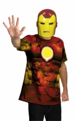 Iron Man Mask And T-Shirt Costume Set - Tween
