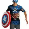 Captain America Mask And T-Shirt Costume Set - Tween 2 Captain America Mask And T-Shirt Costume Set - Tween -Mens Costumes Sales Store 69723