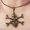 Skull And Crossbones Adult Necklace -Mens Costumes Sales Store 70039