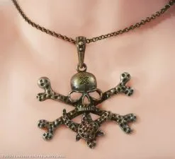 Skull And Crossbones Adult Necklace