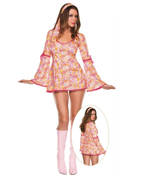 Womens Feeling Groovy Gogo Girl Costume 3 Womens Feeling Groovy Gogo Girl Costume