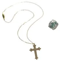 Pirates Of The Caribbean 4 On Stranger Tides - Angelica Cross Necklace And Ring