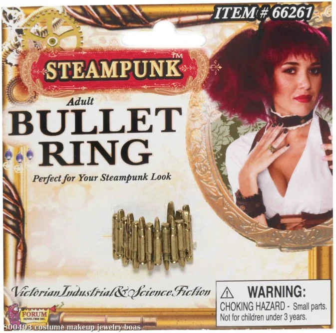Steampunk Bullet Ring Adult 3 Steampunk Bullet Ring Adult