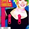 Pink Zipper Earrings Adult 2 Pink Zipper Earrings Adult -Mens Costumes Sales Store 800518