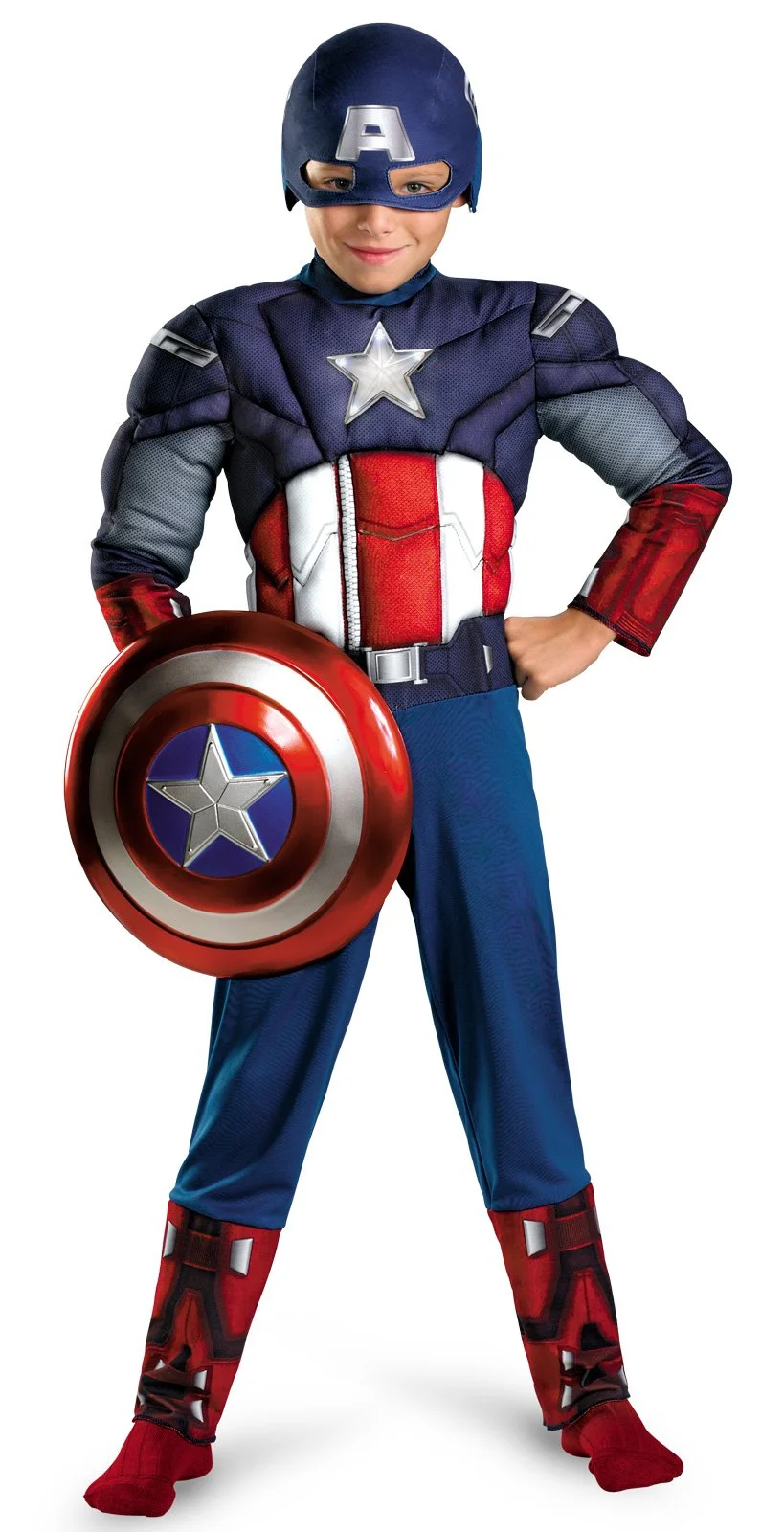 The Avengers Captain America Light Up Muscle Chest Child Costume 3 The Avengers Captain America Light Up Muscle Chest Child Costume