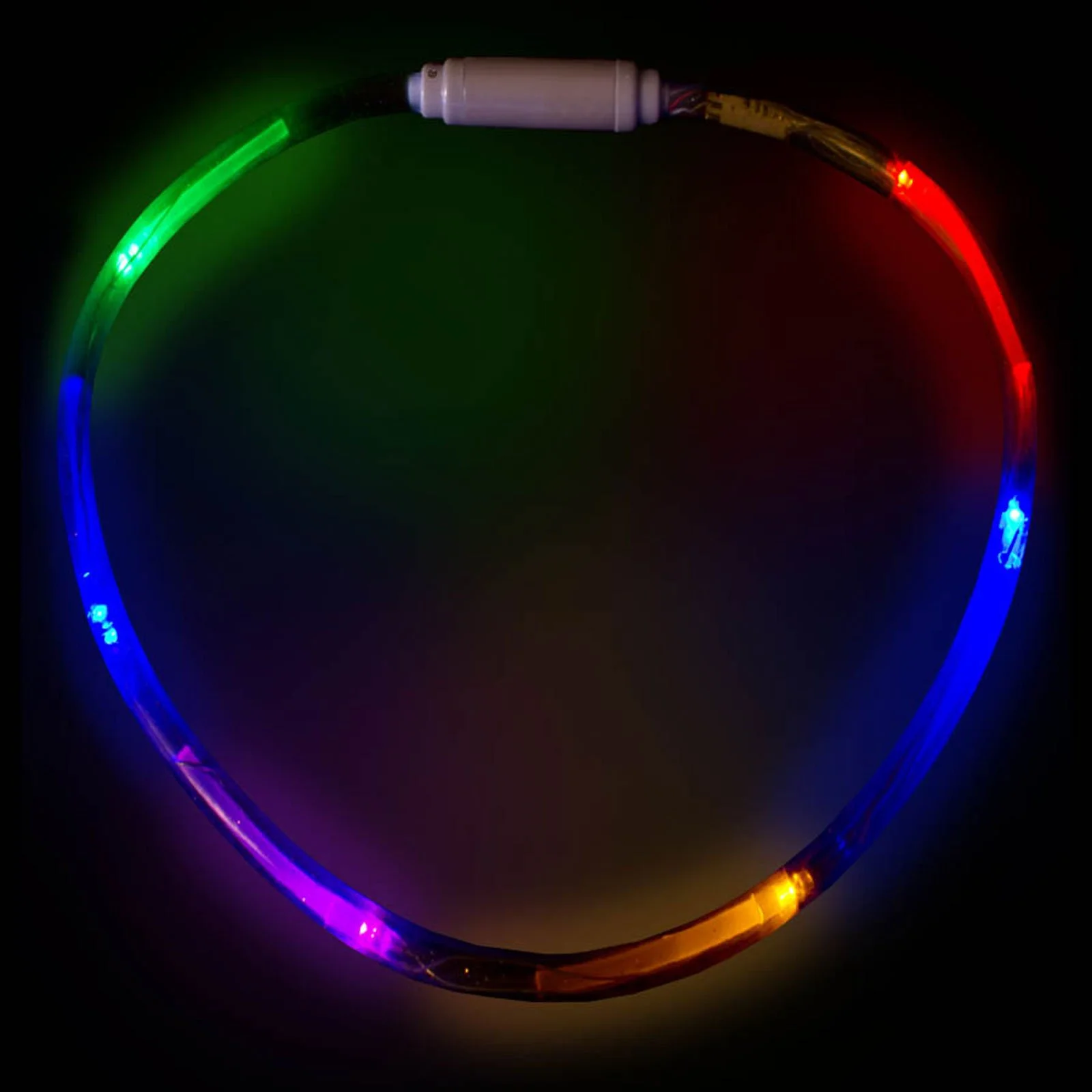 Multi Color LED Fiber Optic Necklace 3 Multi Color LED Fiber Optic Necklace