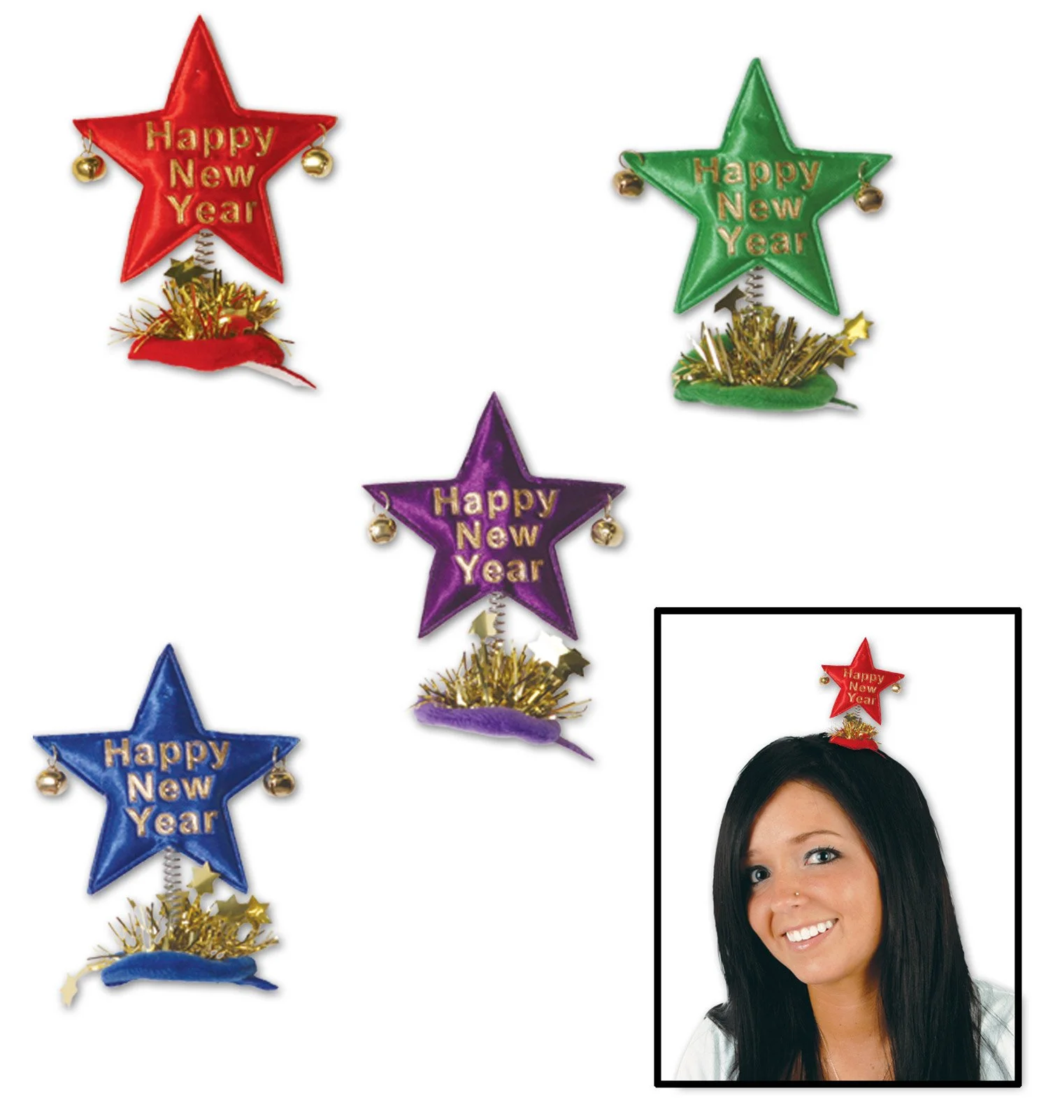 Happy New Year Star Hair Clip 3 Happy New Year Star Hair Clip