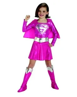 Pink Supergirl Costume For Girl