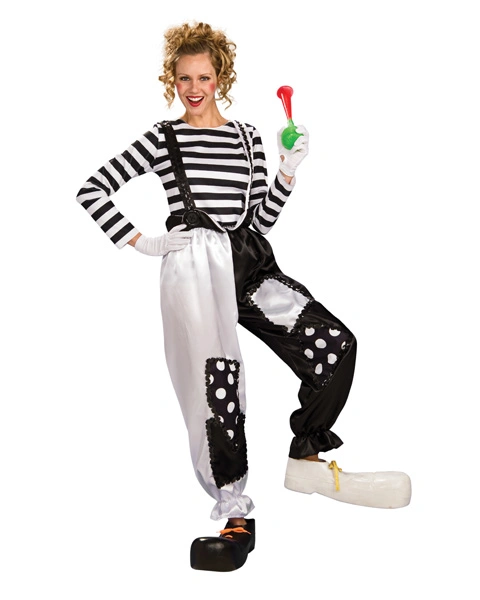 Black And White Clown Womens Costume 3 Black And White Clown Womens Costume