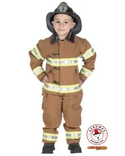 Junior Firefighter Tan Costume For Boy