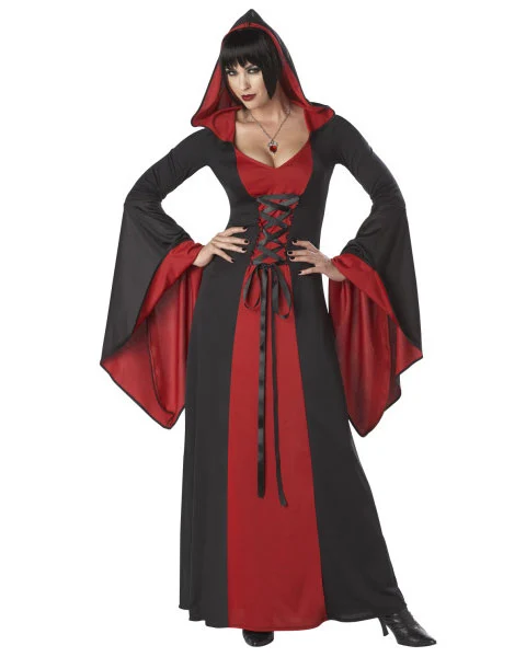 Adult Womens Deluxe Hooded Gown Costume 3 Adult Womens Deluxe Hooded Gown Costume