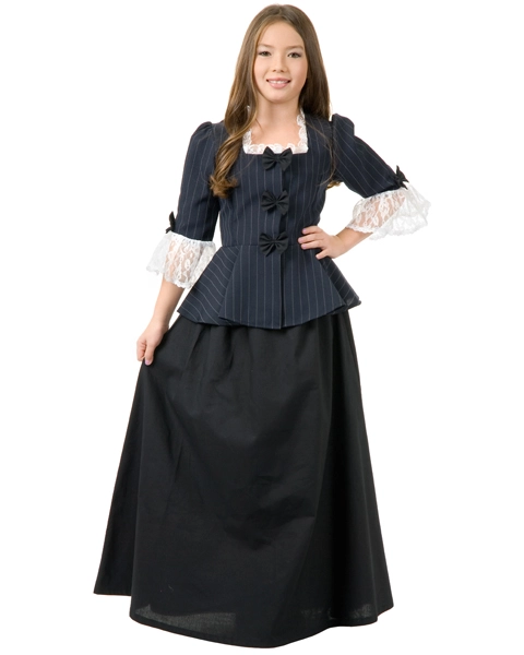 Childs Colonial Girl Martha Washington Costume 3 Childs Colonial Girl Martha Washington Costume