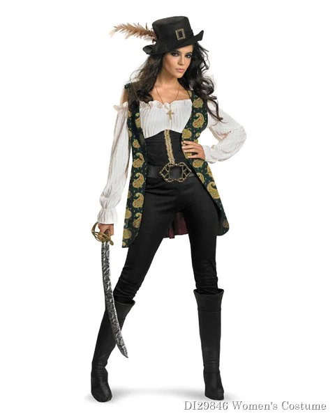 Deluxe Pirates Of The Caribbean Angelica Womens Costume 3 Deluxe Pirates Of The Caribbean Angelica Womens Costume
