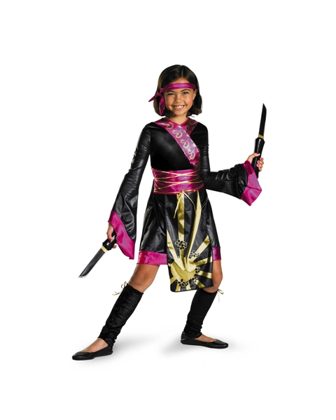 Girls Dragon Ninja Costume 3 Girls Dragon Ninja Costume