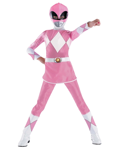 Girls Pink Deluxe Power Ranger Costume 3 Girls Pink Deluxe Power Ranger Costume