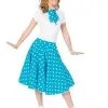 Blue Sock Hop Skirt Womens Costume 2 Blue Sock Hop Skirt Womens Costume -Mens Costumes Sales Store FF750849