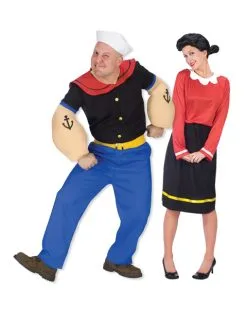 Olive Oyl Adult Couples Costume