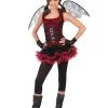 Red Devil Night Wing Tween Girls Costume 1 Red Devil Night Wing Tween Girls Costume -Mens Costumes Sales Store FW121373