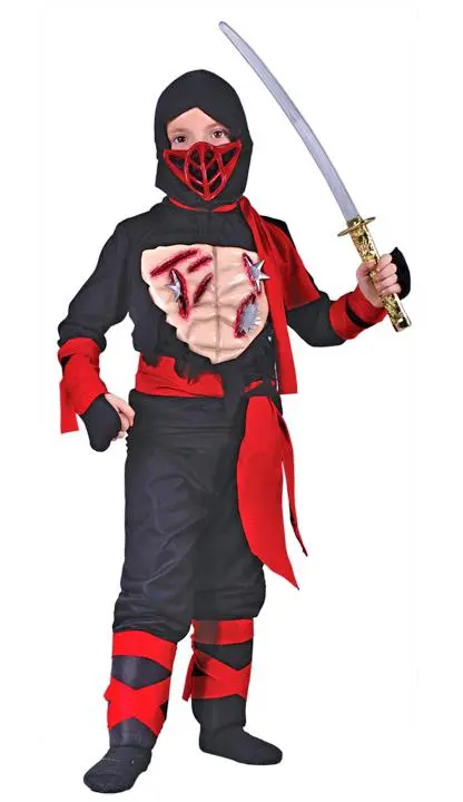Ninja With Vinyl Chest Child Costume 3 Ninja With Vinyl Chest Child Costume