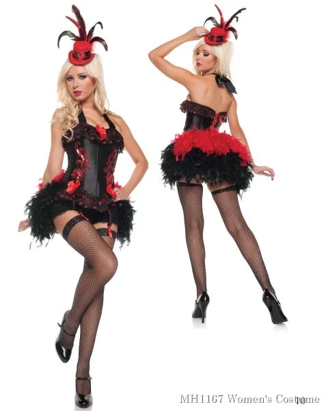 Deluxe Sexy Moulin Rouge Womens Costume 3 Deluxe Sexy Moulin Rouge Womens Costume