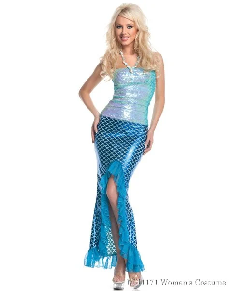 Sexy Sequins Mermaid Womens Costume 3 Sexy Sequins Mermaid Womens Costume
