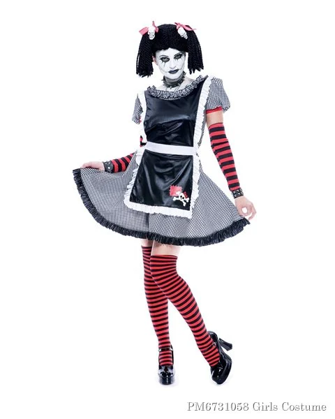 Girls Gothic Rag Doll Costume 3 Girls Gothic Rag Doll Costume