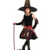 Girls Flame Diva Witch Costume 2 Girls Flame Diva Witch Costume -Mens Costumes Sales Store PP4920