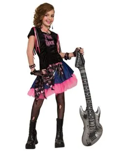 Pink Rock Girl Costume For Girls