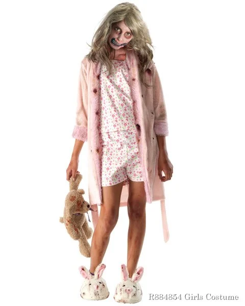 Walking Dead Little Girl Zombie Pajamas Costume Girls 3 Walking Dead Little Girl Zombie Pajamas Costume Girls